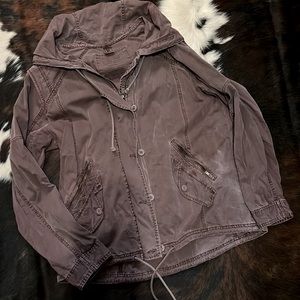 American Eagle cotton utility jacket plum Xl